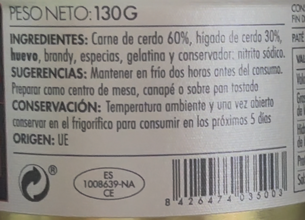 Paté de Campagne. Etxenike.
